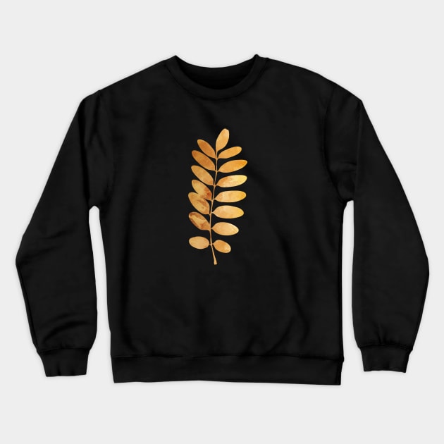 Yellow Fern Leaf Crewneck Sweatshirt by TheJollyMarten